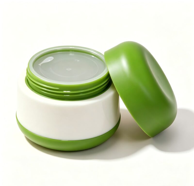 Skincare Cream Container 50ml Double Wall Plastic Jar for Baby Moisturizer Balm DJ-1225