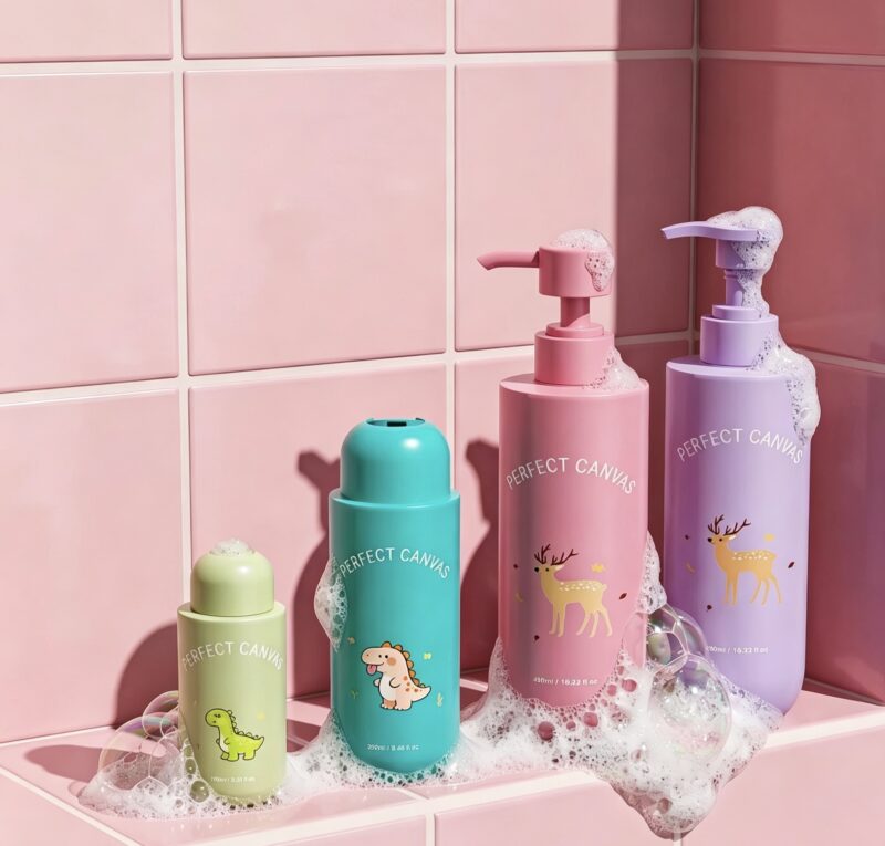 Minimalist Custom Color PET Shampoo Round Bottle DJ-8811