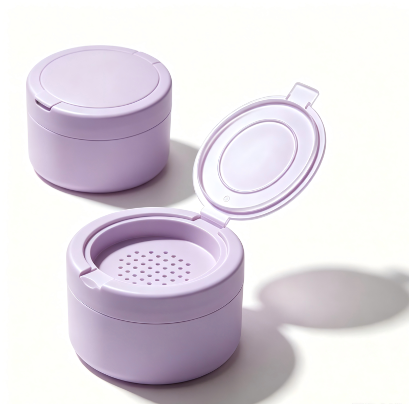 120g 140g Loose Powder Dispenser Jars, PP Plastic Powder Pots with Sifter & Flip LidDJ-1105