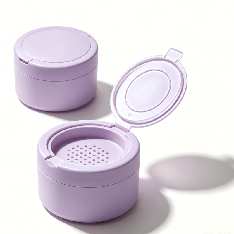 120g 140g Loose Powder Dispenser Jars, PP Plastic Powder Pots with Sifter & Flip LidDJ-1105