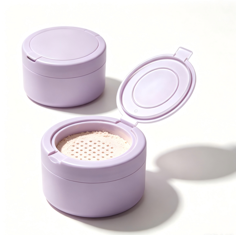 120g 140g Loose Powder Dispenser Jars, PP Plastic Powder Pots with Sifter & Flip LidDJ-1105