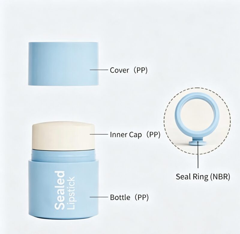 Deodorant Bottle Twist Up Lip Balm Tube 15g PP DJ-2550