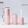 3ml Premium Capsule-Shaped Thick-Wall Empty Lip Gloss Tubes with Oversized Rounded Doe-Foot Applicator for Lip Oil DJ0010