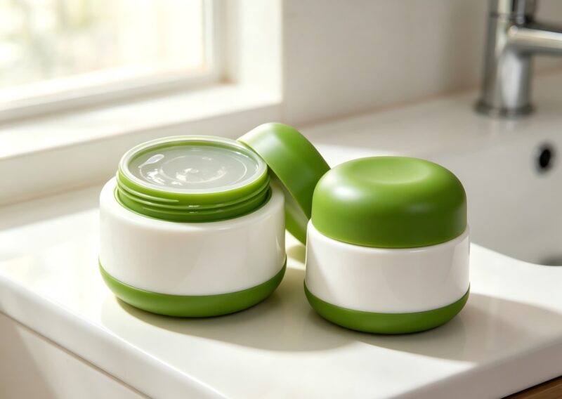 Skincare Cream Container 50ml Double Wall Plastic Jar for Baby Moisturizer Balm DJ-1225