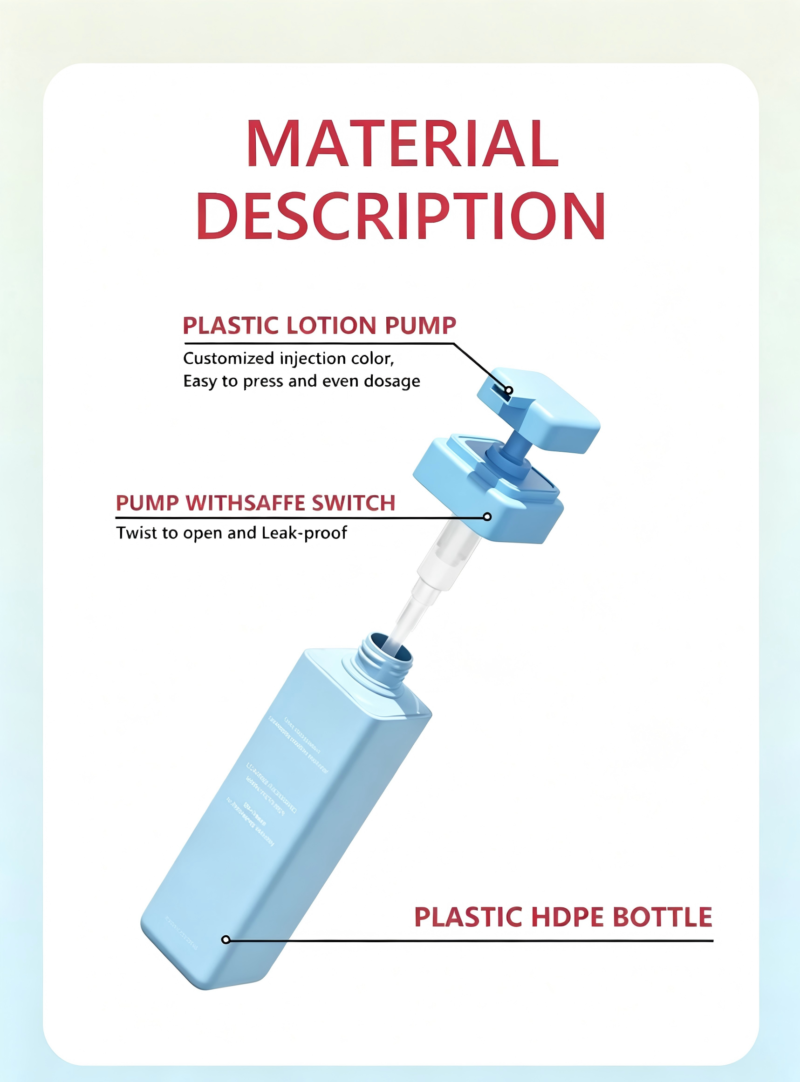 HDPE Plastic Shampoo Shower Gel Bottles DJ-8815