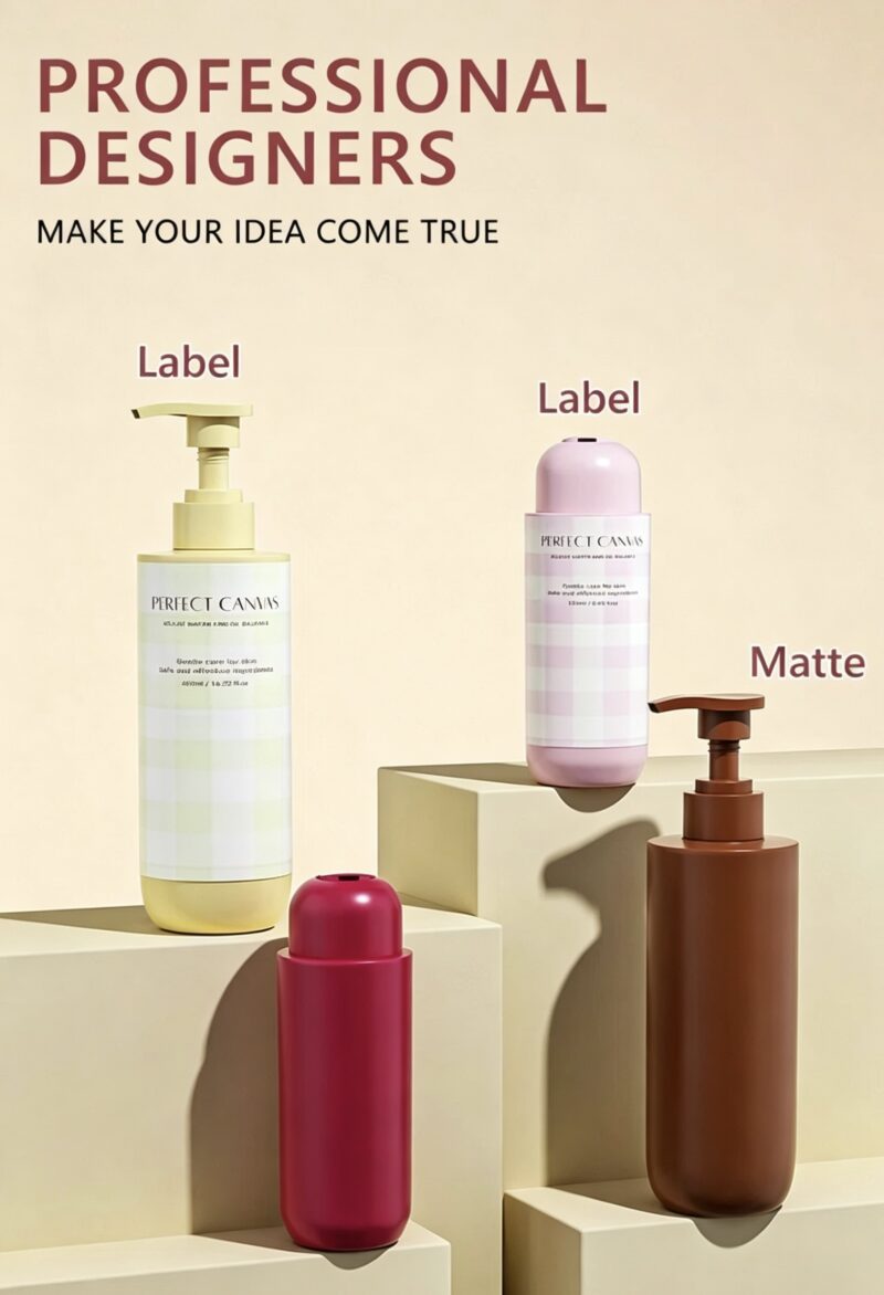 Minimalist Custom Color PET Shampoo Round Bottle DJ-8811